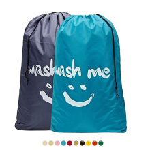 Customized Travel Laundry Bags Rip-Stop Nylon Heavy Duty Dirty Clothes Laundry Bag with Drawstring